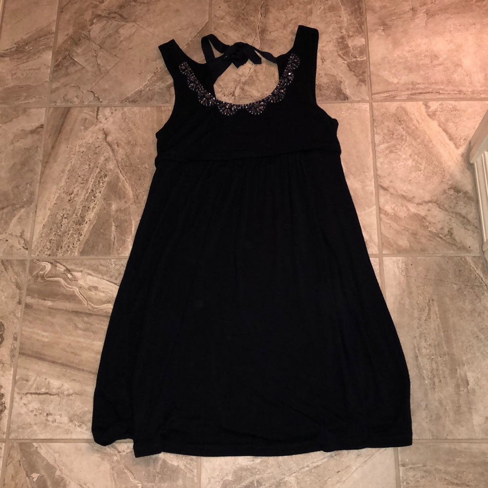 Beautiful NAVY loft beaded sundress size SP